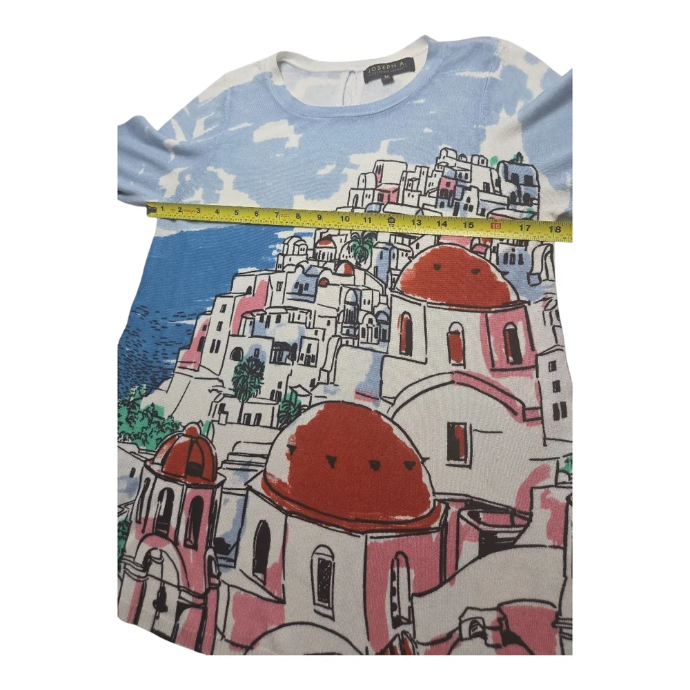 Joseph A Women's Santorini Greece Pullover Blouse‎ Sweater Size Medium